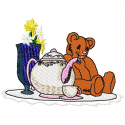 Teapots Embroidery Design 2 Teapots Embroidery Design 2